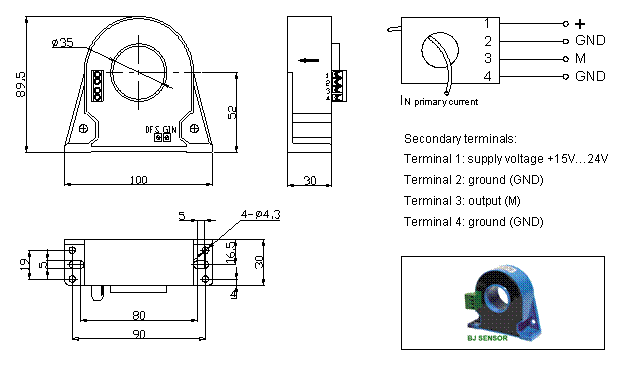 AC current transducer CHY-5AG